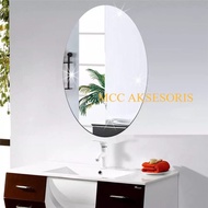 Mcc Mirror Sticker Oval Mirror Glass Oval Wall Oval Anti-Shatter Acrylic Glass Mirror Wall Sticker 20X30CM