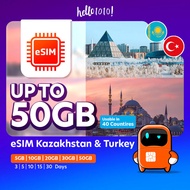 Hello1010 eSIM Kazakhstan and Turkey (43 Countries)