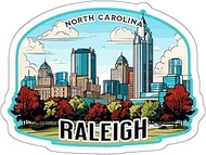 Raleigh Sticker North Carolina Camping Travel Decal Vinyl Small Waterproof for Water Bottle Mug Passport Book Scrapbook Notebook Laptop Tumbler Skateboard Computer Phone Size 4" Funny Gift