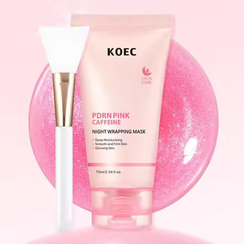 KOEC PDRN Pink Caffeine Night Wrapping Mask Moisturizing Smoothing Firming Brightening Collagen Niac