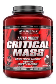 Critical Mass - Chocolate Flavored Muscle Mass Weight Gain Supplement, Zero Lactose Protein Powder, 