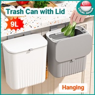 🇸🇬Hanging Waste Bin Kitchen Trash Bin With Lid/Kitchen Rubbish Bin Hanging Rubbish Bin with Lid