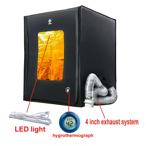 Resin Printer Enclosure with Ventilation Fans, Multifunctional SLA/FDM Printer Vented Enclosure Tent