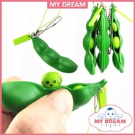 Decompression Edamame Toy Pop It Fidget Squishy Squeeze Peas Beans Keychain Anti Stress Adult Rubber Anti Stress Toys Ki