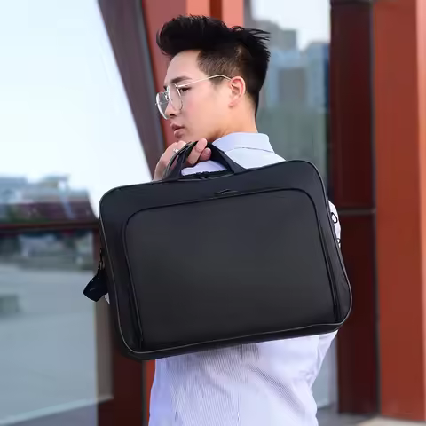 15Inch 17 In Laptop Bag Business Portable Nylon Computer Handbags Laptop Shoulder Handbag Zipper Sho