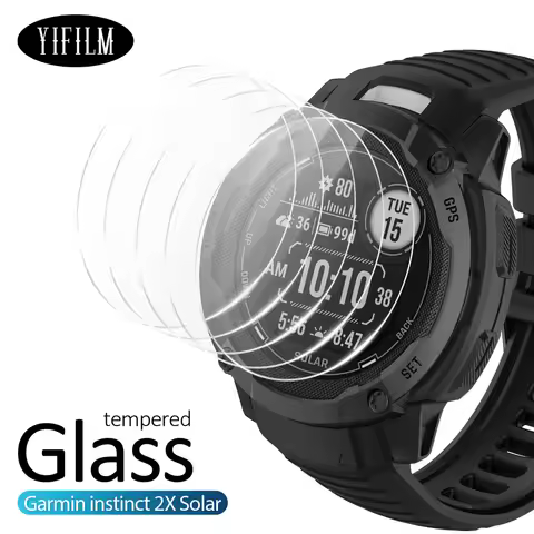 9H Tempered Glass Film for Garmin Instinct 2X Solar Screen Protector Tempered Glass HD Anti-Scratch 