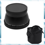 [W F S B] 52mm 2X Magnification Telephoto Lens for  AF-S 18-55mm 55-200mm Lens Camera