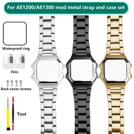 AE1200 modification all metal case strap mod kit For Casio AE-1200 /1300WH bezel glass waterproof ri