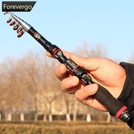FOREVERGO 1m-2.3m Telescopic Portable Mini Fishing Rods Super Hard Carbon Steel Rivers Lakes Fishing