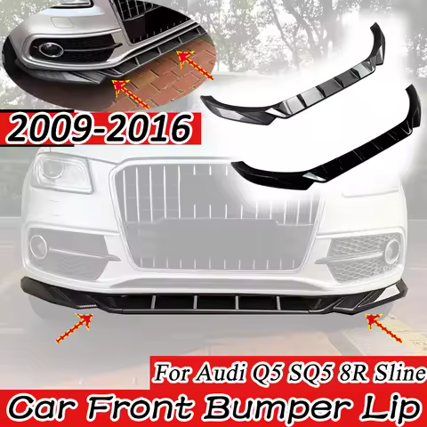 For AUDI Q5 SQ5 8R Sline 2009-2016 Car Front Bumper Lip Chin Diffuser Splitter Spoiler Guard BodyKit