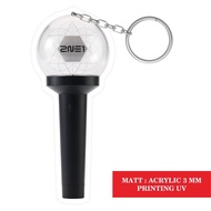 GANTUNGAN Lightstick Acrylic Keyring Keychain 2NE1 Blackjack Welcome Back