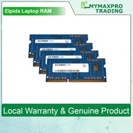 【READY STOCK】Elpida Laptop RAM 1GB / 2GB / DDR3 / SODIMM / 8500 / 10600 (USED)