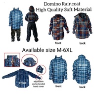 Raincoat Domino High Quility  Soft Material Size M-6XL