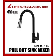 ABAGNO SIM-181P-BS SUS 304 Pull-out Double Spray Kitchen Sink Mixer Tap