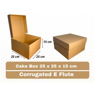 CARDBOARD box / Cake box 25X25X15 CM 5 pcs Corrugated E Flute