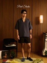 Pavil | เสื้อเชิ้ตลินินทรงโอเวอร์ไซส์ | Midnight Moon