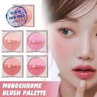 STAR Monochrome Blush Palette Matte Rose Red Cheek Tint Shadow Powder Makeup Natural Face Contouring