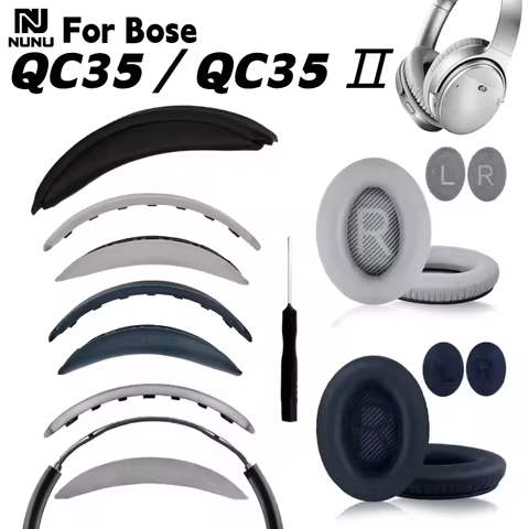 Replacement Easy to install Snap on Headbeam cushion / memory sponge ear pad For Bose QC35 / QC35 Ⅱ 