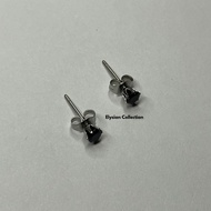 4MM BLACK DIAMOND MEN'S EARRINGS | MEN'S EARRINGS | FREE PACKING