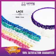 Fancy Plitted Lace Decoration Wrapping Cloth Render Baju Lender Lace Baju Lace Gabus Dulang Hantaran