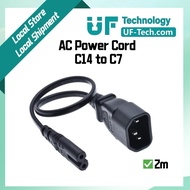 UFTECH C14 to C7 AC Power Cord Extension Cable 2m