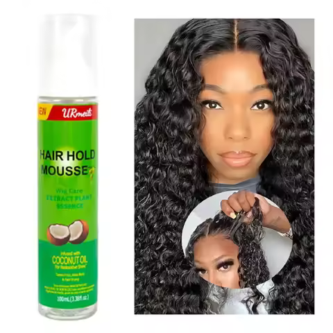 2025 Curly Hair Mousse For Wigs Strong Hold Olive Oil Hair Styling Mousse Anti-Frizz Hair Foam Mouss