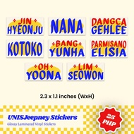 UNIS Jeepney Stickers Fanmade Stickers