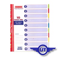 EAST-FILE 906-10 A4 Colourful High Quality PP Index Divider / File Filing Separator 11 Holes (10 Col