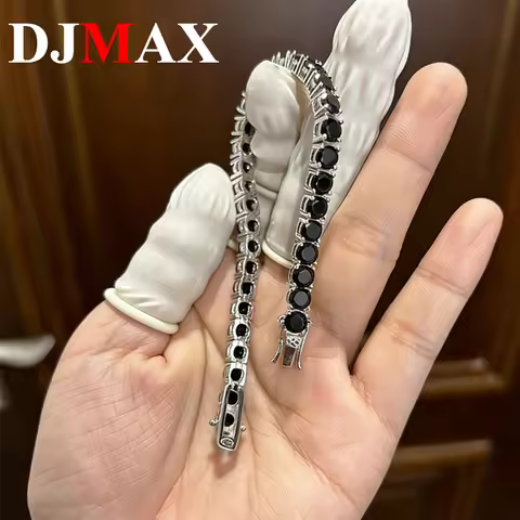 Premium Women's Bracelet Black Moissanite Diamond Bracelet for Women & Man Moissanite Diamond Bracel