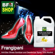 Antibacterial Shoes Sanitizer and Deodorizer Spray (ABSSD) - 75% Alcohol with Frangipani - 5L