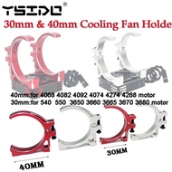 YSIDO RC Motor Cooling Fan 40mm 30mm Aluminum holder for 1/10 1/8 RC Car 540 550 3650 3660 4068 4082