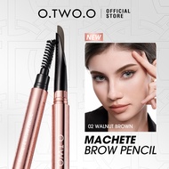 O.TWO.O Eyebrow Pencil 2 In 1 With Brow Brush Waterproof Long Lasting 4 Colours