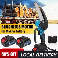 6 Inches Mini Straw Chain Saw Cordless Woodworking Pruning Chainsaw Brushless Garden Tool with 19800
