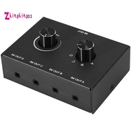 4 Port Audio Switch, 3.5mm Audio Switcher, Stereo AUX Audio Selector, 4 Input 1Output/1Input 4 Outpu