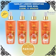 4X YARDLEY LONDON Sensation Dress Your Soul Perfume Mist 236ml #Marche Family Shop#