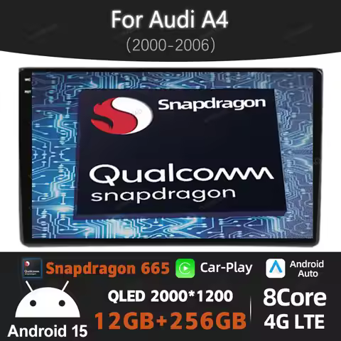 Android 15 Car Radio For Audi A4 B6 B7 S4 B7 B6 RS4 2000 - 2009 Backup Camera Carplay Multimedia Cen