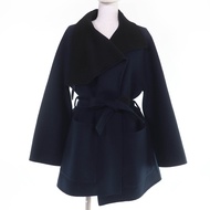 Unused ☆ HERMES 24AW 4H0104DB 100% Cashmere Blanket Coat Double Face Coat Dark Navy 36 Garment Bag I