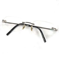 Excellent condition Cartier C de Cartier 2-point rimless eyeglasses with black sapphire and logo har
