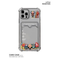 Soft Card Holder premium Cute monsters Cartoon Case OPPO a60 Reno 11f Realme c55 c63 12pro plus note