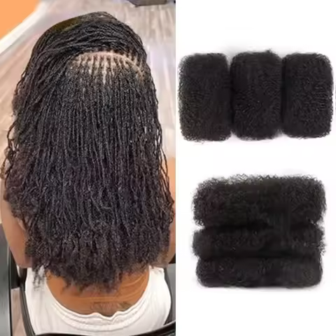 Remy Afro Kinky Curly Bulk Hair For Braiding QVR Peruvian Virgin 100% Human Hair Bulk For Locs Natur