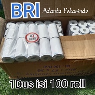 100ROLL KERTAS THERMAL STRUK LOGO BRI/AGEN BRILINK 1DUS PAPER ROLL PRINTER 58MM