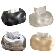 Q4Ceramic Tissue Box Advanced Napkin Holder Living Room Dining Table Tissue Case Household Tissue St