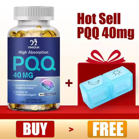 PQQ Capsules, PQQ Supplement 40 mg, Pyrroloquinoline Quinone Disodium, Supports Brain, Promotes Hear