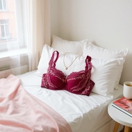 Luxury Design Lace Bra Classic Red Wine Color Sign size: C70/32