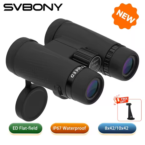 Svbony SA205 Binoculars 8X42/10X42 ED Flat-field Professional IPX7 Waterproof BAK4,Bird Watching,Sta