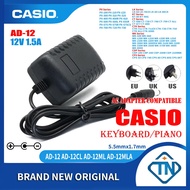 12V 1.5A AD-12 AD-12ML AC Adapter Power Charger for Casio KT-80 KT-90G CDP-100 CDP-200R CPS-80 CPS-8