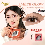 Bulu Mata Tanpa Gam [Free Golden Tweezer] Lumen Lash # Amber Glow | Self Adhesive Series Eyelash Glu