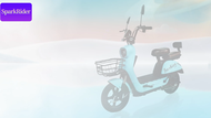สกู๊ตเตอรฺ์ไฟฟ้า จักรยานไฟฟ้า มีไฟหน้าและไฟท้าย แบบLED Mascot ebike ความจุกแบตเตอร์48V-12AH สีฟ้า One