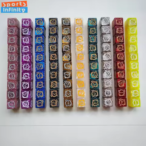 10pcs/set Dragon Print Digital Dice Set 6 Sides Number Dice Kit D6 Dices for DND COC TRPG RPG Table 