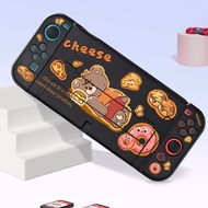 Nintendo Donut Bear Case for Switch OLED Clear Case Crystal Protect Shell Transparent Hard Case Dockable for Switch OLED